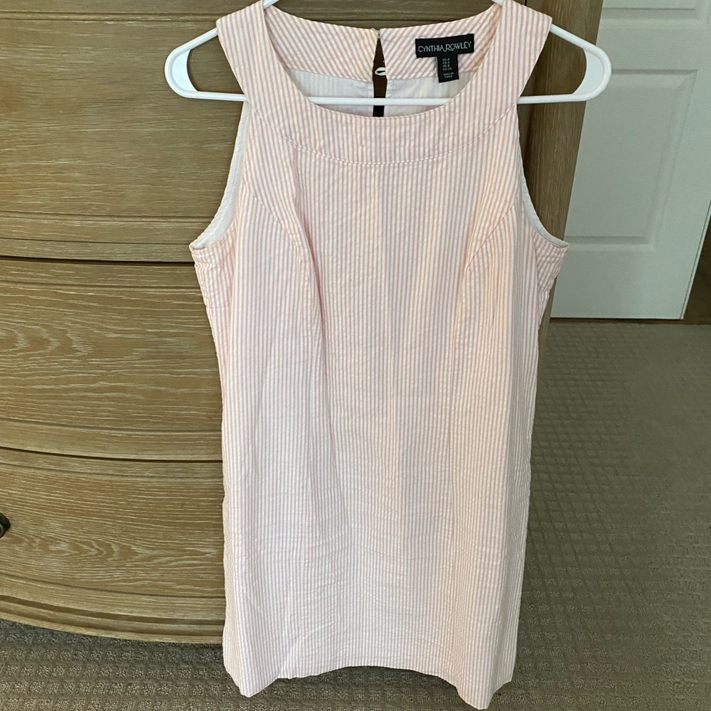 Cynthia Rowley peach searsucker dress